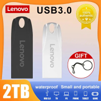 Lenovo 2TB USB Flash Drive 1TB โลหะความจุจริง Memory Stick 128GB ความเร็วสูง Flash Disk สีดำของขวัญเก็บ U Disk สำหรับ PC