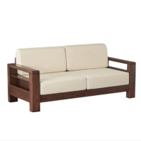 【橙家居·家具】加莫系列胡桃色雙人軟包木沙發 JM-A5062(售完採預購 木沙發 沙發 單人 雙人 三人 四人)