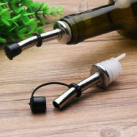 1PC Stainless Steel Bottle Spout Pourer With Stopper Liquor Spirit Pourer Olive Wine Bottle Stopper Dispenser Wine Accessories