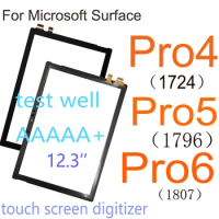 12.3'' PRO5 PRO6 Digitizer For Microsoft Surface Pro 4 1724 Pro 4 Pro 5 1796 Pro 6 1807 Touch Screen Digitizer Glass Replacement