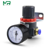 AR2000 G1/4'Pneumatic Micro Air Pressure Regulator Air Filter Processing Unit Valve with Fitting