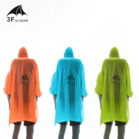 3F UL Gear Single Person Poncho Ultralight Hiking Cycling Raincoat Outdoor Awning Camping 15D Silicone 210T
