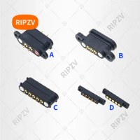 1Pair Magnetic Connector 2 3 4 5 3p Pole Pogopin pogo-pin Spring Loaded Pogo Pin Magnet contacts pin