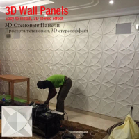 50x50cm 3D tile panel mold plaster wall 3D wall stickers living room wallpaper mural Waterproof 3D Wall sticker Bathroom Kitchen