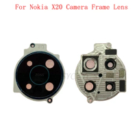 Back Rear Camera Lens Glass with Frame Holder For Nokia X20 Camera Frame with Lens Repair Parts