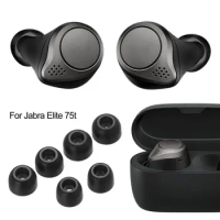 3Pair Soft Memory Slow Rebound Earbud Eartips Cover with Earphone Storage Pouch for Jabra Elite 85t Bluetooth Earphone Accessory