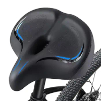 Wide Bicycle Saddle Oversized Bike Seat Cushion Extra-Wide Design Bicycle Saddle Replacement For Folding Bikes Road Bikes