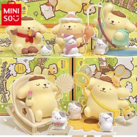 MINISO Pompom Purin Childhood Seasons Series Blind Box Desktop Ornaments Model Play Figure Collection Children's Toys Gifts