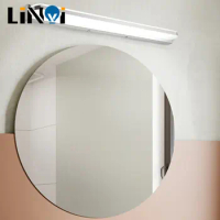 Led Bathroom Mirror Light Chrome Warm Light Modern Acrylic Bathroom Vanity Light Stainless Steel Mirror Cabinet Light AC85-265V