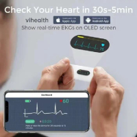Handheld ecg monitor OLED Bluetooth EKG Cardiaco Heart Monitoring Wearable Electrocardiograma Unlimited Data Storage Share