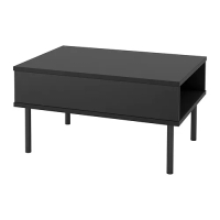 TUNSTA 邊桌, 碳黑色, 70x50 公分