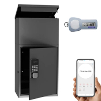 Drop Box Anti Theft Outdoor Wall Mount Detachable Metal Smart Mailbox Parcel Box for Residential