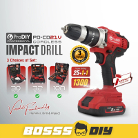 PRODIY PD-CD21V Cordless Impact Drill Household Power Tools Set with 21V Battery 30pcs / 32pcs / 108
