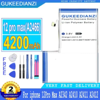GUKEEDIANZI Replacement Battery for Apple iPhone, 12 Pro Max, A2466, 4200mAh, A2342, A2410, A2411, A2412 + Tools