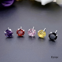 💥PROMO💥#E219C Minimal Simple and Elegant CZ Stud Earrings-925 Sterling Silver (Subang)