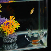 Acrylic Shrimp Feeder Fish Feeder With Plate Long Feeding Tube Container Bowl Set For Fish Tank Aquarium Feeding Device