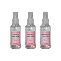 【La Morongo Co. 法國樂木美品】玫瑰花水香氛保濕噴霧 封膜裝 120mLx3 瓶(保濕 補水 化妝水 滋潤型)