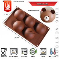 ORIGINAL!! Cetakan Silikon Coklat Bulat half ball Bola puding EsJelly Nastar Cake - 5 Medium Coklat