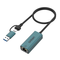 ONTEN OTN-UE106+ USB3.0/Type-C 轉千兆 RJ45 網路卡轉接器 黑色 (V204)