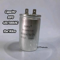 Capacitor SOFO 10uF 450V / 500VAC - Kapasitor 10 Mikro Bulat Besi High Quality"
