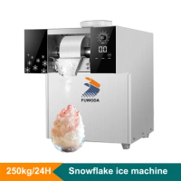 250kg/days Snowflake Ice Maker Commercial Water Cooling Korea Bingsu Machine Ice Crusher Snow Ice Shaver Ice Shaving Machine