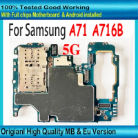 For Samsung Galaxy A71 A716B 5G Motherboard Unlocked Logic Board Android installed 128GB A716B Plate Free Shipping