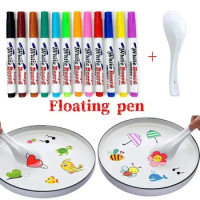 12 Colors Magical Water Painting Pen Set Water Floating Doodle Drawing Toys Art Education Pens for Kids Birthday Christmas Gift