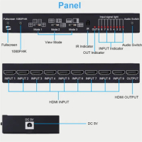 Navceker HDMI-compatible Multiviewer 4K 9 In 1 Out 1080P Quad Screen Multi Viewer HDMI Multi-Viewer Seamless Switch with IR