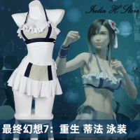 Irelia H Store Final Fantasy VII Rebirth Tifa Swimsuit Cosplay Costume sexy lingeries fine women bikini