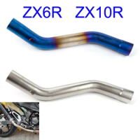 ZX6R ZX10R Motorcycle Exhaust Contact Middle Link Pipe Exhaust For kawasaki ZX 10 ZX-10R 2008-2017 ZX 6R ZX-6R 2009-2014