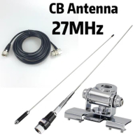 CB Antenna 27MHz CB Radio Antenna PL259 Male Compatible Midland/Uniden/Midland/Maxon Vehicle Car Truck Mobile Radio for AT-6666