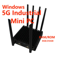Windows 5G Industrial mini PC Intel Celeron N5100 RAM 8GB ROM 256GB Rugged Mini PC with Lte WiFi BT4.0 Aluminum metal material