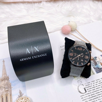 美國代購  台灣現貨 Armani Exchange計時碼表黑色錶盤AX1350男士手錶【APP下單跨店最高20%點數】
