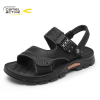 Camel Active New Men Sandals Slippers Genuine Leather Male Summer Shoes Outdoor Casual Leather Sandals Hombre Men Shoes