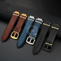 NEW Genuine Leather Watch Band stainless steel Watch Case For Casio GA-2100/GM-2100 Farm oak Modification Strap+ Case Accessorie