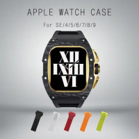 For Titanium alloy Apple Watch Case Compatible Apple Watch 44MM 45MM Watch SE 4 5 6 7 8 apple watch strap