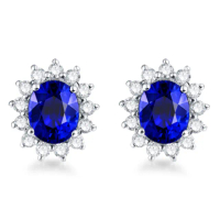 【禾美珠寶】天然皇家藍藍寶石耳環YS550(18K金)