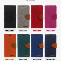 GOOSPERY Flip Leather Case with Card Holder for Iphone 12 13 14 15 Pro Max Canvas Diary Bookcase Cover