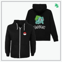 Jaket Hoodie Zipper Anak Pokemon Bulbasaur