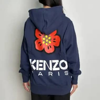 Hoodie KENZO PARIS BOKE POCKET BACK RED NAVY HOODIE 100% ORIGINAL Size S