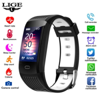 LIGE New Men Smart Watch Call Reminder Smart Wristband Heart Rate Monitor IP68 Waterproof Women Sports Fitness Tracker Bracelet