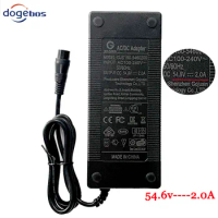 DOGEBOS Accessories for Various Models Citycoco 54.6V 2A Lithium Battery Charger 54.6V 2A electric bike Charger