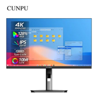 CUNPU 27 Inch 4K UHD 3840*2160 Monitor HDR Type-C port IPS HDR Computer Desktop IPS Display Low Blue Light Screen For Design