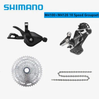 SHIMANO DEORE M4100 M4120 M5120 Shifter 10 speed 4pcs Groupset Rear Derailleur HG500 11-42T/11-46T Cassette HG54 Chain