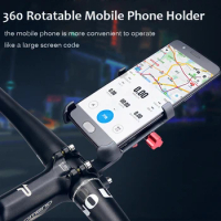 Bike Phone Holder 360° Rotatable Aluminum Alloy Frame Adjustable Universal Motorcycle Bicycle Handlebar Holder Anti-slip Bracket
