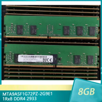 1Pcs For MT RAM MTA9ASF1G72PZ-2G9E1 8G 8GB 1Rx8 DDR4 2933 PC4-2933Y REG Server Memory