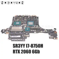 NOKOTION 5B20S41619 ELPY5/ELPY7 LA-G132P For Lenovo Legion Y740-15ICHG laptop Motherboard SR3YY I7-8750H RTX 2060 6GB