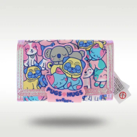 Australia Smiggle Children's Wallet Girls Cute Puppy Pink Coin Purse Card Bags Case Kawaii Clutch Bag 5 Inches