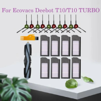 AD-20Pcs Replacement Parts For Ecovacs Deebot T10/T10 TURBO Vacuum Cleaner Hepa Filter Main Side Brush Household Cleaning