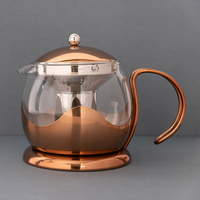 《La Cafetiere》玻璃濾茶壺(銅1.2L) | 泡茶 下午茶 茶具